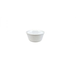 Ramekin acanalado de melamina 3 oz 3 1/8" blanco
