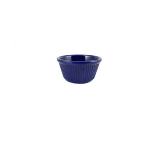Ramekin acanalado de melamina 4 oz 3 3/8" azul cobalto