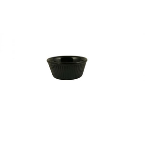 Ramekin acanalado de melamina 3 1/2 oz 3 3/8" negro
