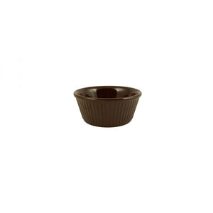 Ramekin acanalado de melamina 3 1/2 oz 3 3/8" chocolate
