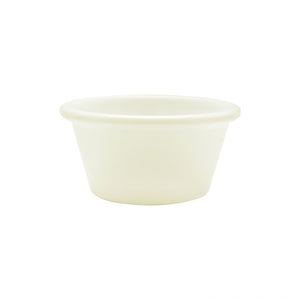 Ramekin liso de melamina 2 1/2 oz 2 7/8" hueso paquete retail