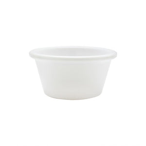 Ramekin liso de melamina 2 1/2 oz 2 7/8" blanco paquete retail