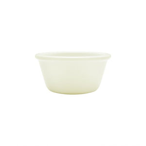 Ramekin liso de melamina 4 oz 3 3/8" hueso paquete retail