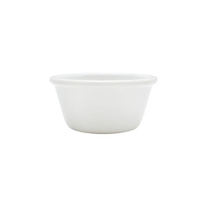 Ramekin liso de melamina 4 oz 3 3/8" blanco paquete retail
