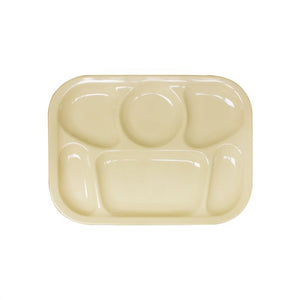 Charola con compartimentos de color beige 13" X 9 1/2"