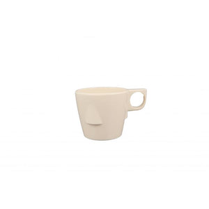 Taza apilable color beige de melamina 7 oz 3 1/4"