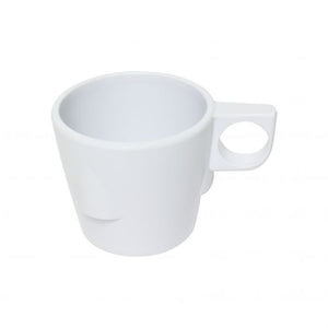 Taza apilable de melamina 7 oz 3-1/4" White