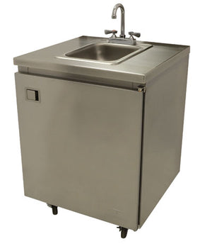 Lavamanos móvil autónomo de agua fría 26 x 26 x 35-1/2 pulg