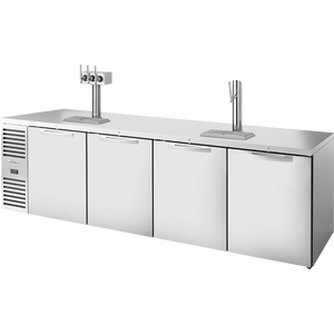 Refrigerador para bar de una zona de 108", 4 puertas, puertas sólidas, exterior de acero inoxidable