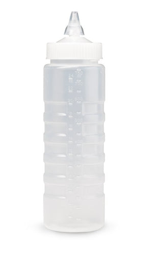 Dispensador flexible 24 oz Traex® closeable una punta boca ancha transparente