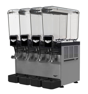 Dispensador refrigerado de bebidas con 4 2.11 gal bowls y circulación por agitador