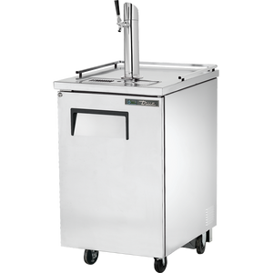 Dispensador de cerveza directo de 23-1/2", 1 puerta, 1 barril, puertas sólidas, exterior de acero inoxidable