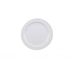 Plato para cena color blanco de melamina 8"