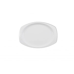 Platón color blanco de melamina 9 1/2" x 6 3/4"