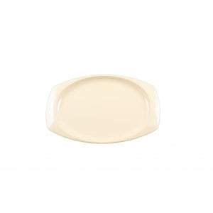 Platón color beige de melamina 11 1/2" x 7 1/2"
