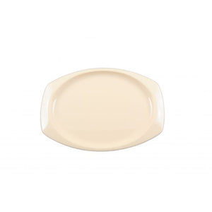 Platón color beige de melamina 12 1/2" x 9"