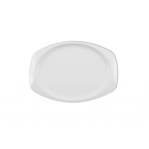 Platón color blanco de melamina 12 1/2" x 9"