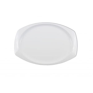 Platón color blanco de melamina 15" x 10 5/8"