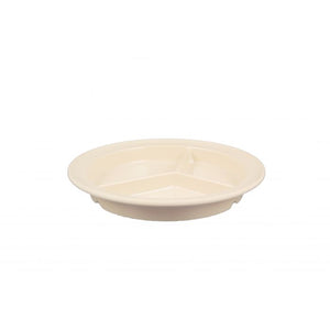 Plato hondo compartimentado color beige de melamina 8 3/4" profundidad