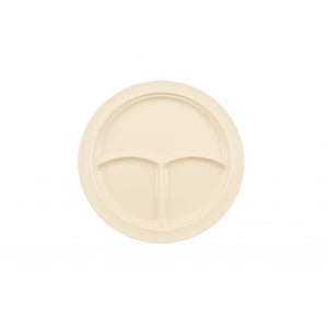Plato de 3 compartimentos color beige de melamina 10 1/4"