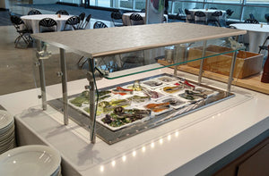 Protector de alimentos Sleek Shield doble de acero inoxidable 60 x 40 pulg