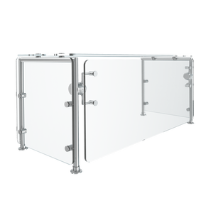 Protector de alimentos 45" Velocity ajustable estilo cafetería para 3 insertos/pozos 4-Series sistema de servicio para área d