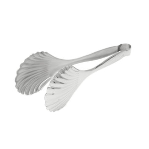 10" acero inoxidable scalloped servicio tong