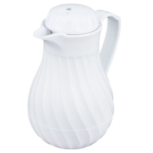 Servidor térmico para bebidas SwirlServe 10 oz Tilt & Pour color blanco