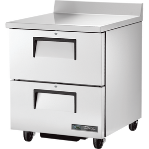 Mesa de trabajo refrigerada bajo mostrador de 27-5/8", 2 cajones