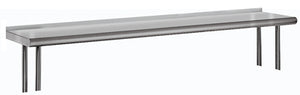 Repisa pasaplatos a muro de acero inoxidable 430 calibre 18 108 x 18 pulg