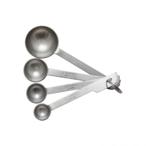 Set de cucharas medidoras de acero inoxidable 1/4 tsp, 1/2 tsp, 1 tsp y 1 tbsp modelo OW356