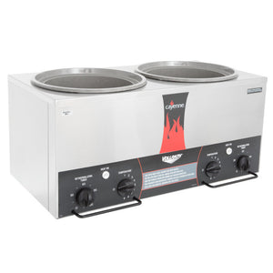 2 pozos 120 V Cayenne® modelo TW-27 R retermalizador diseñado para 2 7 qt insertos