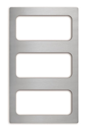 Miramar® acero inoxidable plantilla para 3 tercio Miramar contemporáneo alimentos insertos