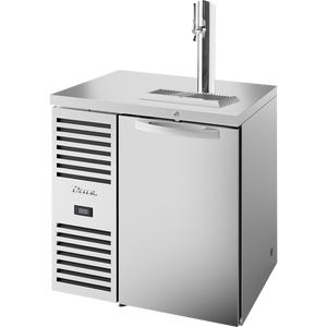 Refrigerador para bar de una zona de 32", 1 puerta, puertas sólidas, exterior de acero inoxidable