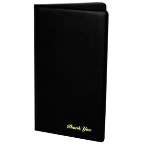 Carpeta portacuenta color negro 5-3/4" X 9-1/2"