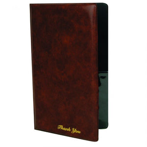 Carpeta portacuenta color café 5-3/4" X 9-1/2"