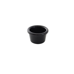 Ramekin liso de plástico 1 1/2 oz 2 1/2" negro