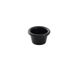 Ramekin liso de plástico 1 3/4 oz 2 1/2" negro