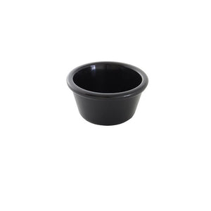 Ramekin liso de plástico 4 oz 3 3/8" negro