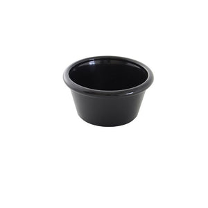 Ramekin liso de plástico 6 oz 3 7/8" negro