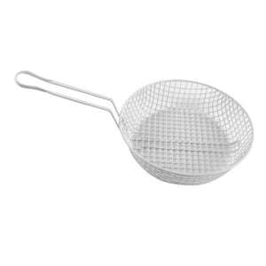 Canasta para empanizado redonda de malla gruesa 12" profundidad 3"
