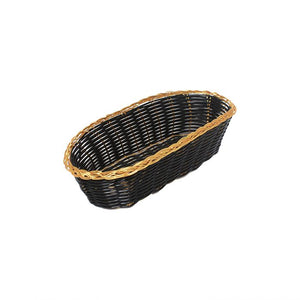 Canasta para pan de plástico oblongo dorado 8 1/4" x 4 1/4" x 2"
