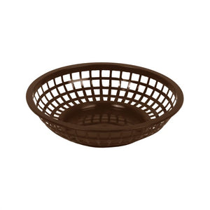 Canasta redonda de plástico 8", café