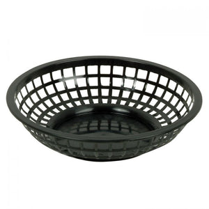 Canasta redonda de plástico 8", negra