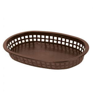 Canasta oblonga color café 10 3/4"
