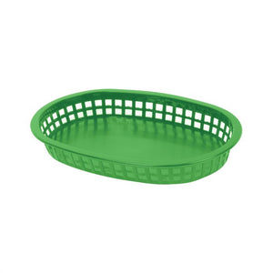 Canasta oblonga color verde 10 3/4"