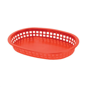 Canasta oblonga color rojo 10 3/4"