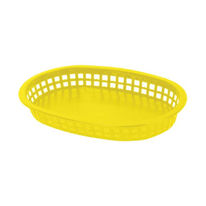 Canasta oblonga color amarillo 10 3/4"
