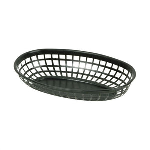 Canasta ovalada de plástico 9 3/8", negra