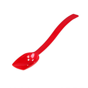 Cuchara buffet perforada de policarbonato 10" 3/4 OZ color rojo